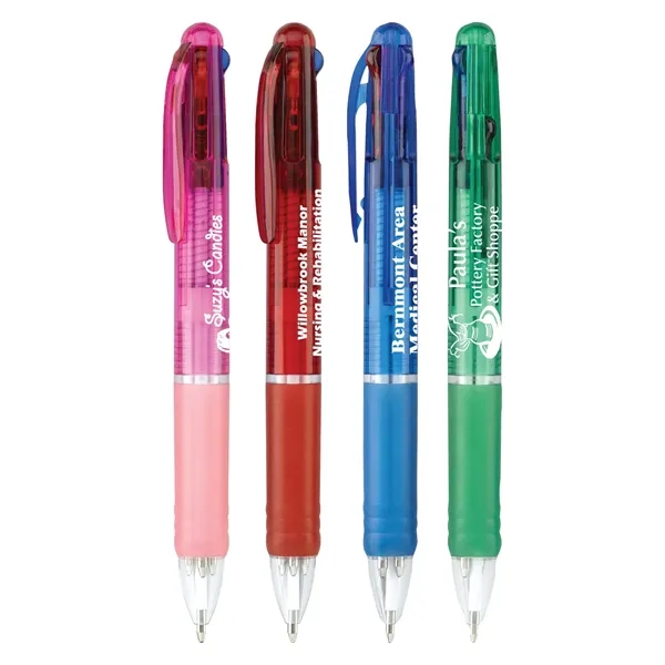 Retractable 4 in 1 plastic ballpoint pen.... from ASI 44368 ZZ DROPPED -Cedar Crest Manufacturing / Cedar Crest