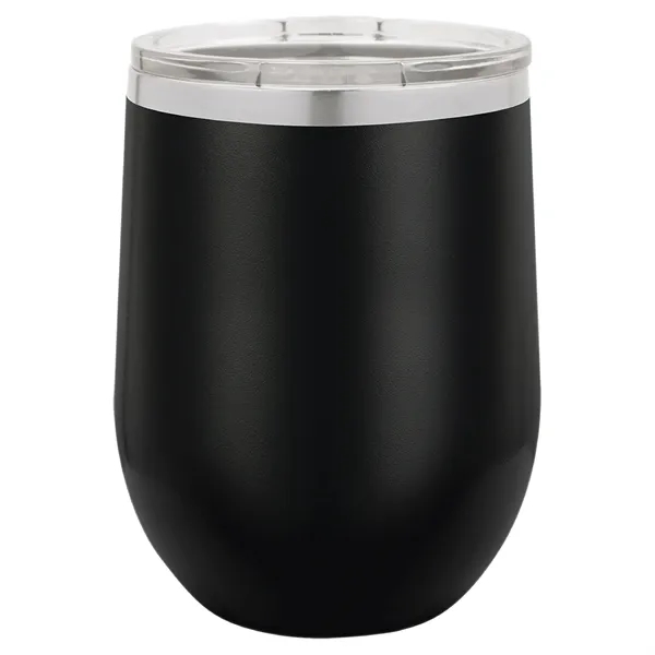 Stainless steel stemless 12 ounce insulated stemless wine tumbler with lid... from ASI 74601 Calico