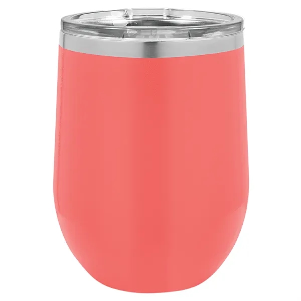 Stainless steel stemless 12 ounce insulated stemless wine tumbler with lid... from ASI 74601 Calico