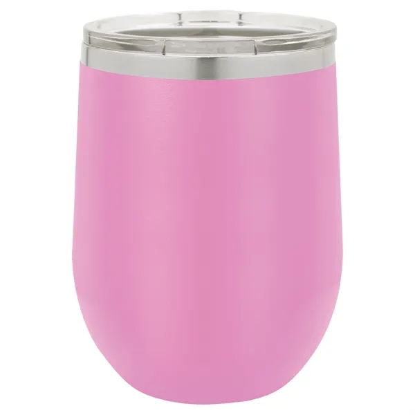 Stainless steel stemless 12 ounce insulated stemless wine tumbler with lid... from ASI 74601 Calico