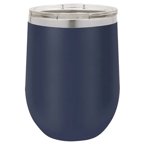 Stainless steel stemless 12 ounce insulated stemless wine tumbler with lid... from ASI 74601 Calico