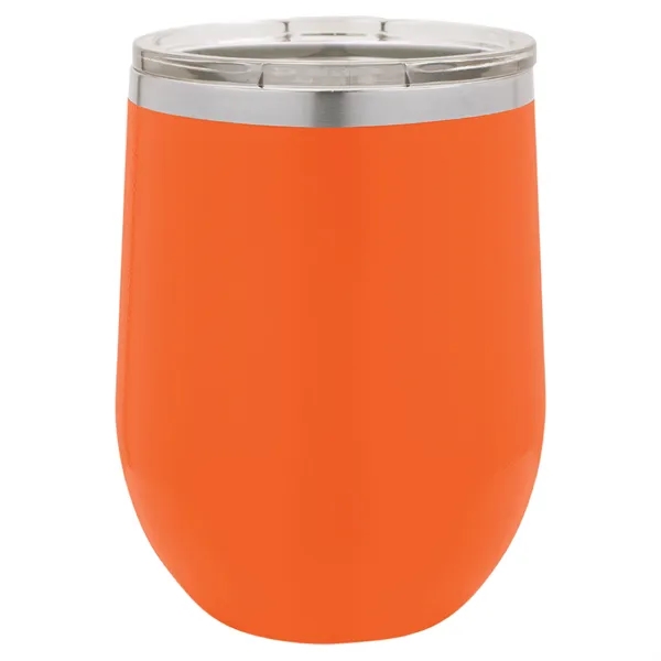 Stainless steel stemless 12 ounce insulated stemless wine tumbler with lid... from ASI 74601 Calico