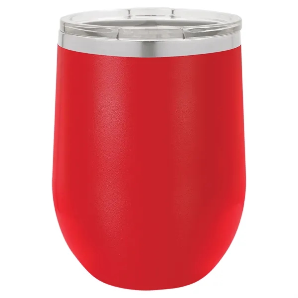 Stainless steel stemless 12 ounce insulated stemless wine tumbler with lid... from ASI 74601 Calico