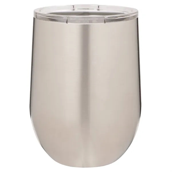 Stainless steel stemless 12 ounce insulated stemless wine tumbler with lid... from ASI 74601 Calico