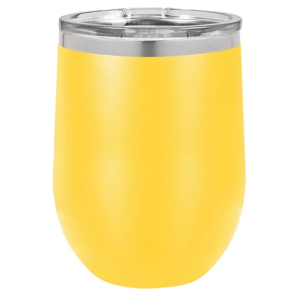 Stainless steel stemless 12 ounce insulated stemless wine tumbler with lid... from ASI 74601 Calico