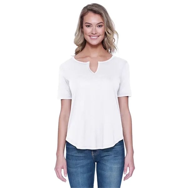 Womens CVC Slit V-Neck... from ASI 89380 Staton Corporate and Casual