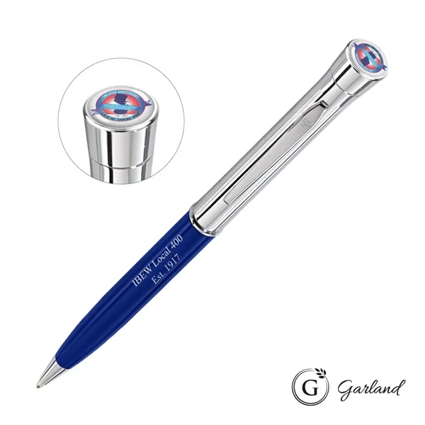The Garland® Monogram Custom Collection Twist Ballpoint Pen Chrome Accent is... from ASI 84592 St Regis Group