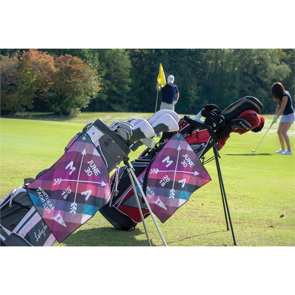 15" x 18" microfiber waffle golf towel with corner grommet and... from ASI 79750 Pro Towels / Pro Vision