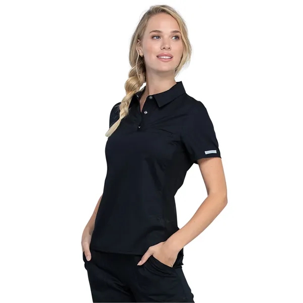 Cherokee Workwear Revolution Ladies Snap Front Polo Shirt... from ASI 86018 Scrub Authority / Uniform Stores