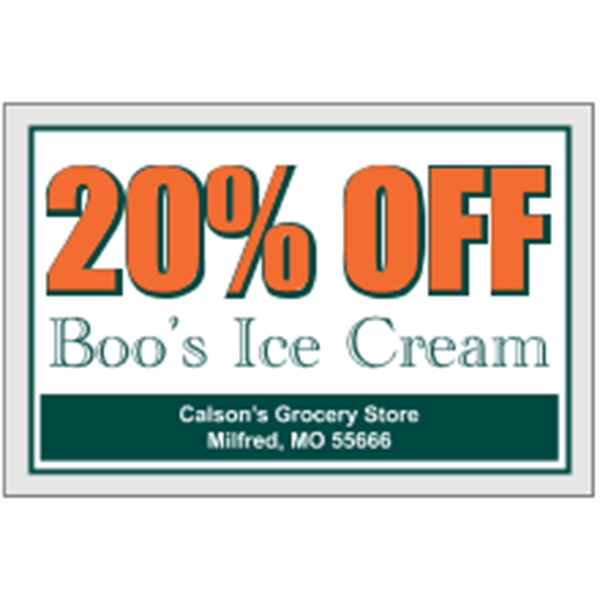 3" x 2" clear polyester decal with adhesive backing, square corners... from ASI 89910 Stouse, LLC