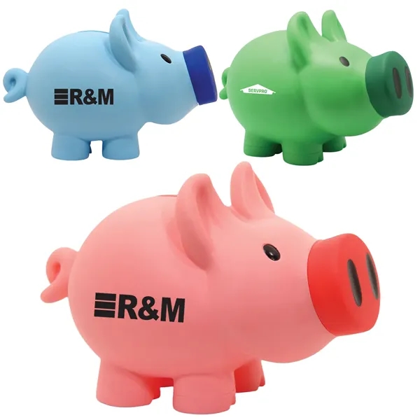Piggy bank made of PVC rubber with 1 color pad print... from ASI 37218 Athena Promo (tm)