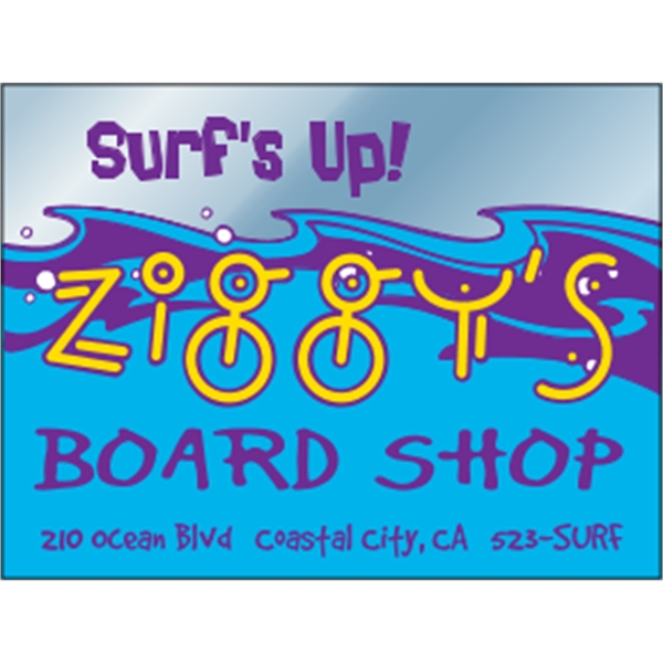 4" x 3" chrome polyester decal with square corners and one... from ASI 89910 Stouse, LLC