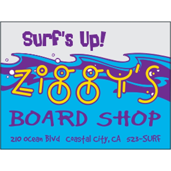 4" x 3" clear static stick decal with back application, square... from ASI 89910 Stouse, LLC