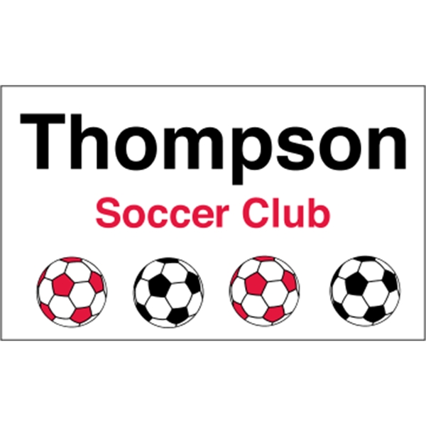 5" x 3" white decal with static backing, square corners and... from ASI 89910 Stouse, LLC