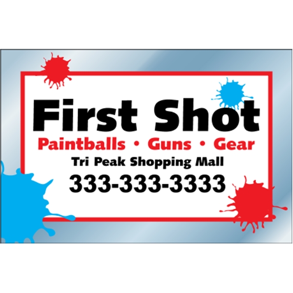 6" x 4" chrome polyester decal with square corners and one... from ASI 89910 Stouse, LLC