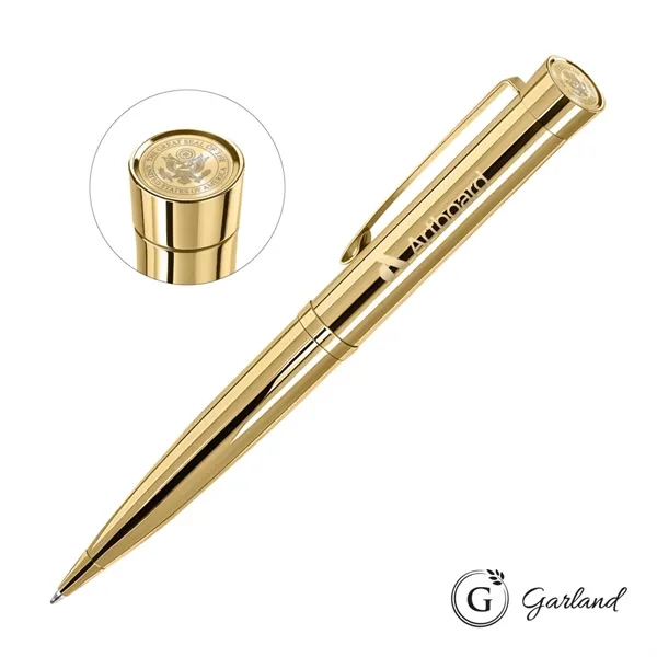Garland® Executive Signature Custom Emblem Twist Ballpoint Pen - Gold Accent... from ASI 84592 St Regis Group