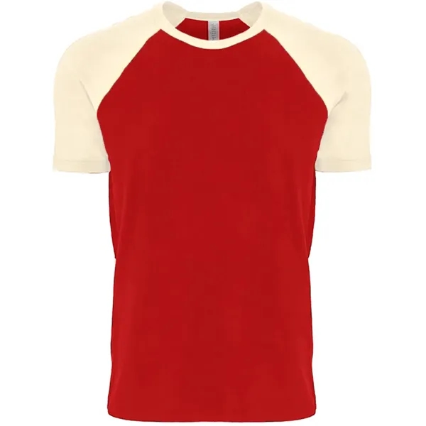 Unisex raglan t-shirt made from 100% combed ring-spun cotton with contrast... from ASI 89380 Staton Corporate and Casual / Staton®