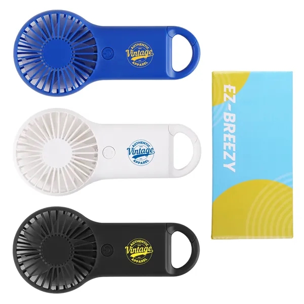 Mini fan with a carabiner. Packaged in a decorated box. 3... from ASI 61966 HPG / Mixie