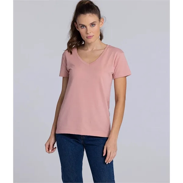 Women's V-neck tee with a relaxed fit, side seams, and a... from ASI 89380 Staton Corporate and Casual