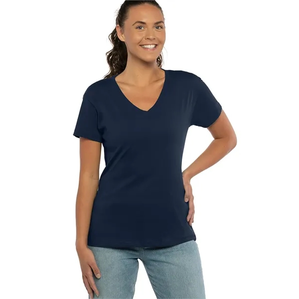 Women's V-neck tee with a relaxed fit, side seams, and a... from ASI 89380 Staton Corporate and Casual