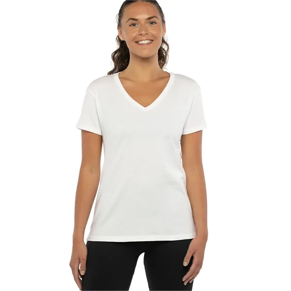 Women's V-neck tee with a relaxed fit, side seams, and a... from ASI 89380 Staton Corporate and Casual