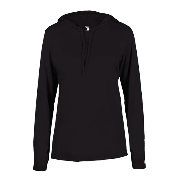 B-Core Womens Long Sleeve Hood... from ASI 89380 Staton Corporate and Casual