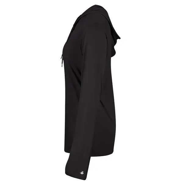 B-Core Womens Long Sleeve Hood... from ASI 89380 Staton Corporate and Casual