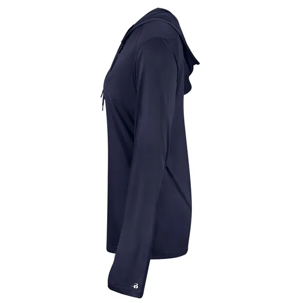 B-Core Womens Long Sleeve Hood... from ASI 89380 Staton Corporate and Casual