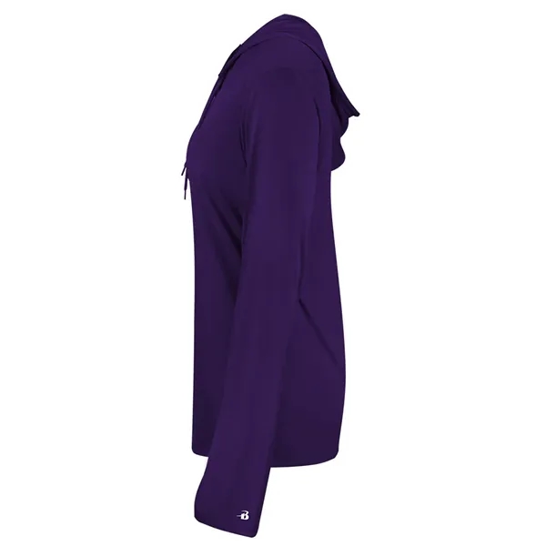 B-Core Womens Long Sleeve Hood... from ASI 89380 Staton Corporate and Casual