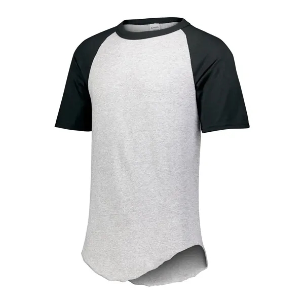 Baseball jersey solid color body with contrasting short raglan sleeves.... from ASI 89380 Staton Corporate and Casual / Staton®