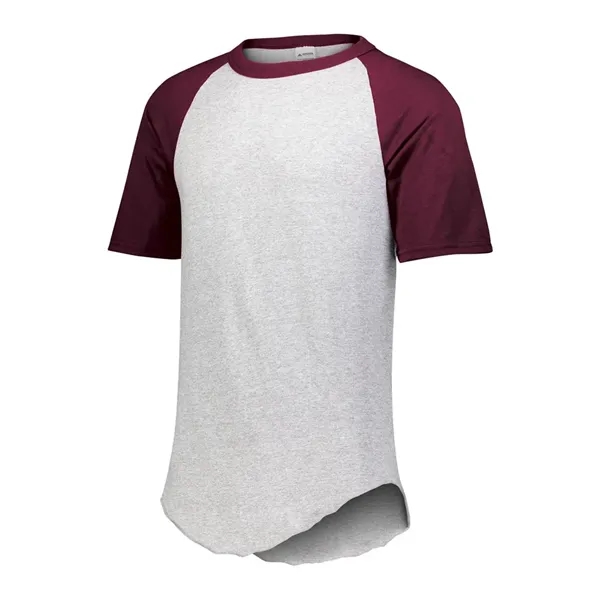 Baseball jersey solid color body with contrasting short raglan sleeves.... from ASI 89380 Staton Corporate and Casual / Staton®