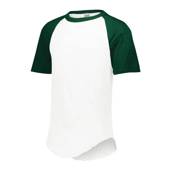 Baseball jersey solid color body with contrasting short raglan sleeves.... from ASI 89380 Staton Corporate and Casual / Staton®