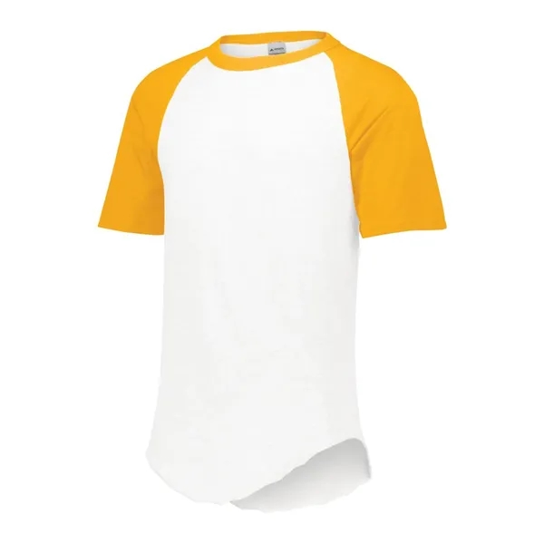 Baseball jersey solid color body with contrasting short raglan sleeves.... from ASI 89380 Staton Corporate and Casual / Staton®