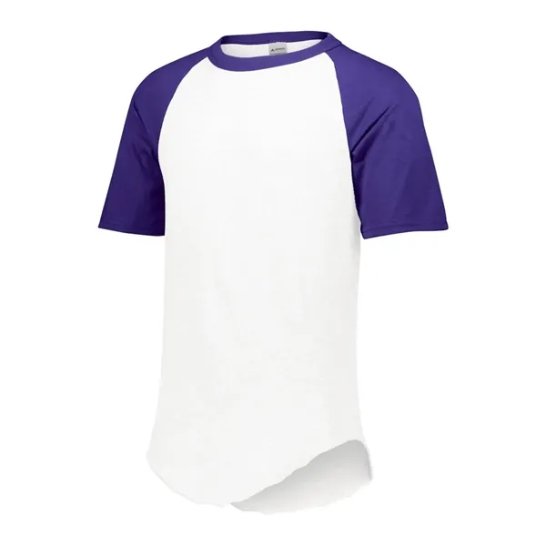 Baseball jersey solid color body with contrasting short raglan sleeves.... from ASI 89380 Staton Corporate and Casual / Staton®