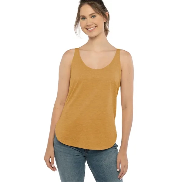 Women's poly-cotton blended tank top with scoop neckline, hemmed neck and... from ASI 89380 Staton Corporate and Casual