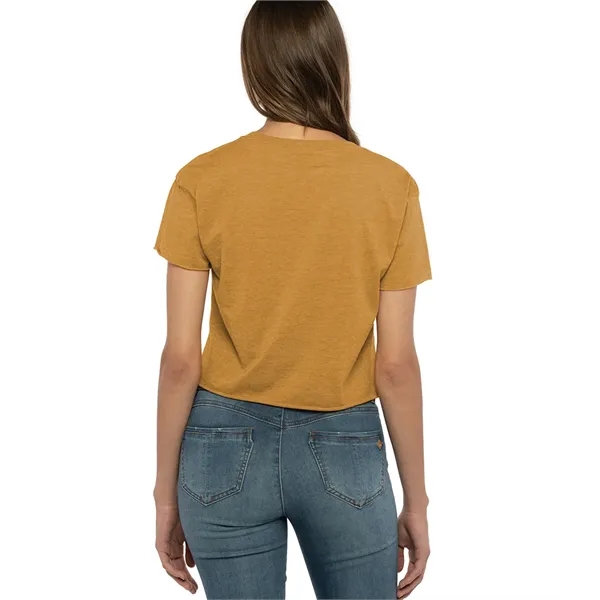 Women's crop top with a relaxed fit, raw edge sleeve and... from ASI 89380 Staton Corporate and Casual