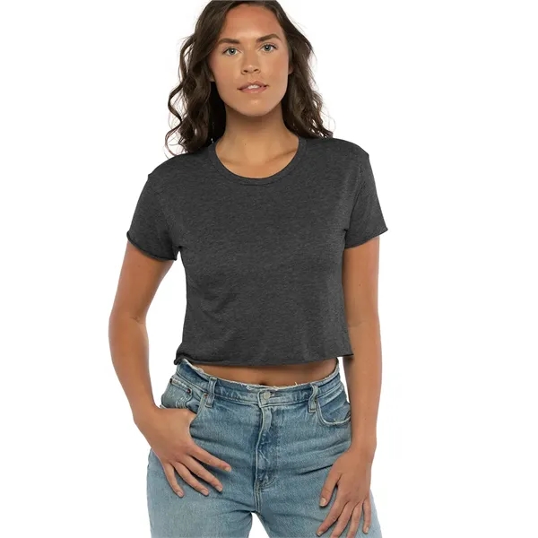 Women's crop top with a relaxed fit, raw edge sleeve and... from ASI 89380 Staton Corporate and Casual