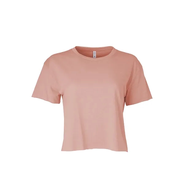 Women's crop top with a relaxed fit, raw edge sleeve and... from ASI 89380 Staton Corporate and Casual