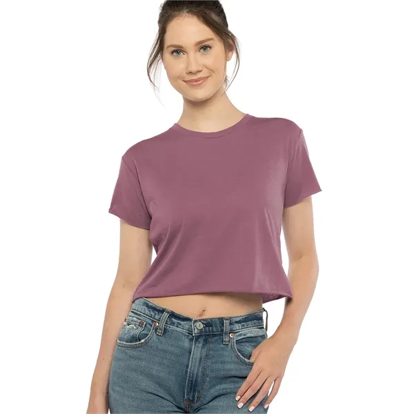 Women's crop top with a relaxed fit, raw edge sleeve and... from ASI 89380 Staton Corporate and Casual
