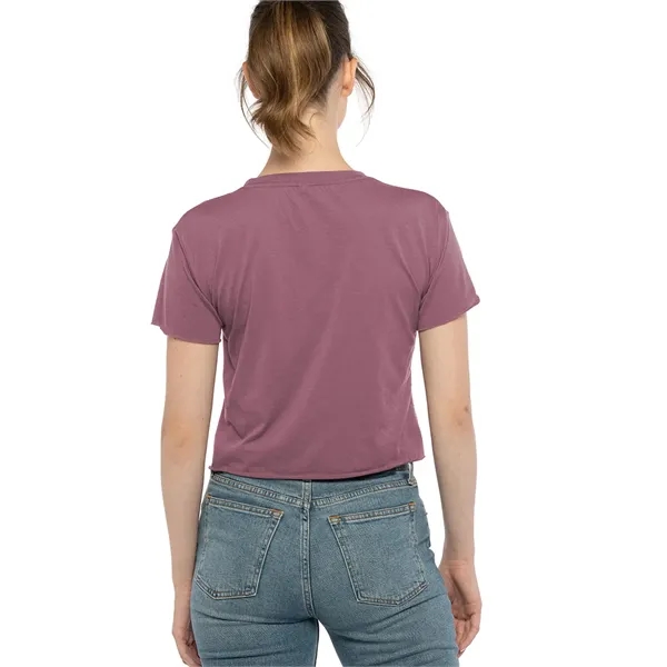 Women's crop top with a relaxed fit, raw edge sleeve and... from ASI 89380 Staton Corporate and Casual