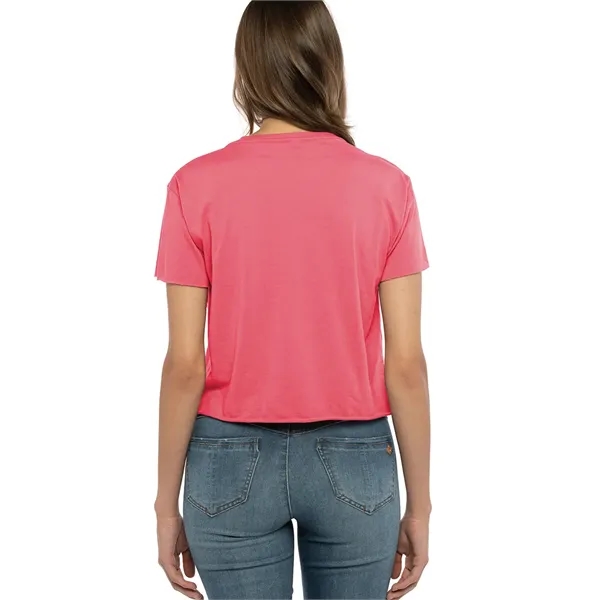 Women's crop top with a relaxed fit, raw edge sleeve and... from ASI 89380 Staton Corporate and Casual