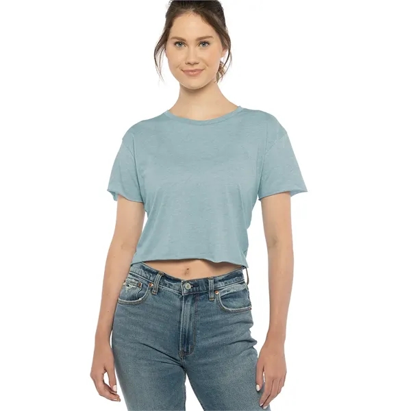 Women's crop top with a relaxed fit, raw edge sleeve and... from ASI 89380 Staton Corporate and Casual