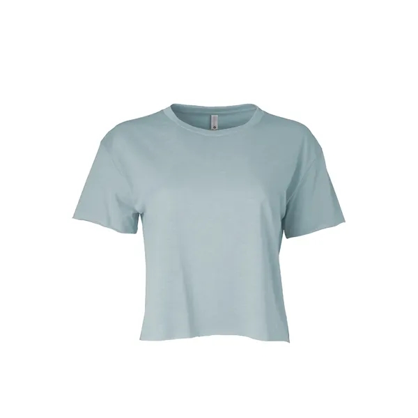 Women's crop top with a relaxed fit, raw edge sleeve and... from ASI 89380 Staton Corporate and Casual