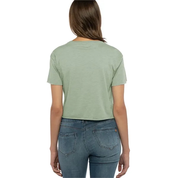 Women's crop top with a relaxed fit, raw edge sleeve and... from ASI 89380 Staton Corporate and Casual