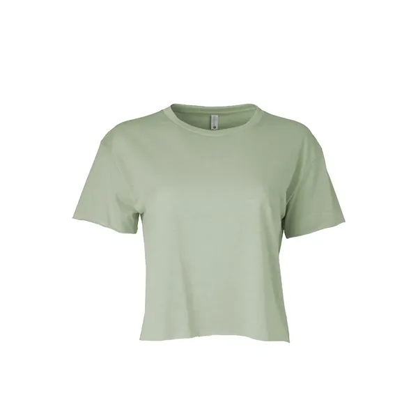 Women's crop top with a relaxed fit, raw edge sleeve and... from ASI 89380 Staton Corporate and Casual