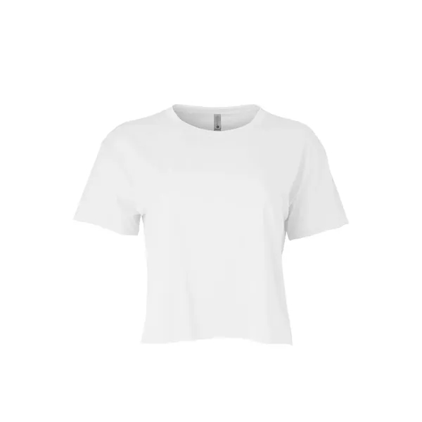 Women's crop top with a relaxed fit, raw edge sleeve and... from ASI 89380 Staton Corporate and Casual