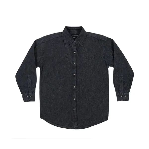 Ladies' long sleeve denim shirt with placket opening.... from ASI 89380 Staton Corporate and Casual