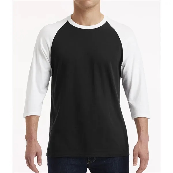 Gildan Heavy Cotton™ Adult 3/4 Raglan Tee.  5.3 ounce.... from ASI 89380 Staton Corporate and Casual / Staton®