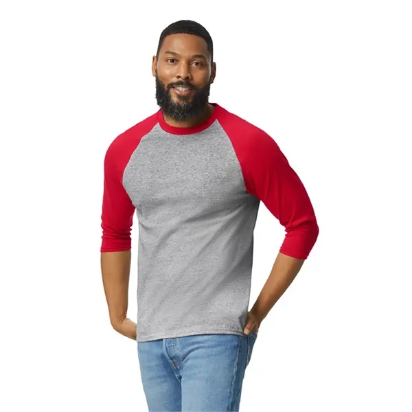 Gildan Heavy Cotton™ Adult 3/4 Raglan Tee.  5.3 ounce.... from ASI 89380 Staton Corporate and Casual / Staton®