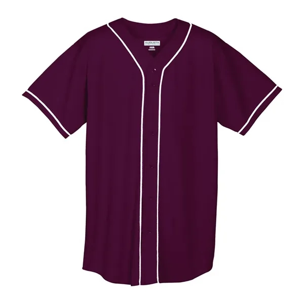Wicking mesh button front jersey with braid trim.... from ASI 89380 Staton Corporate and Casual / Staton®